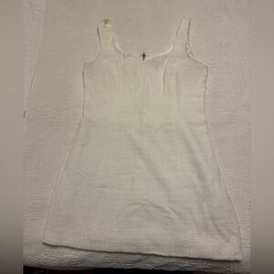 Aqua Ivory Textured Dress